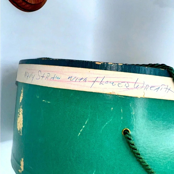 Adam, Meldrum and Anderson Vintage Woman’s Hat Blue Flowers and Feathers - Picture 2 of 12